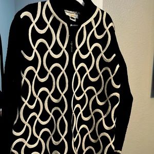 Wool jacket sweater with zipper